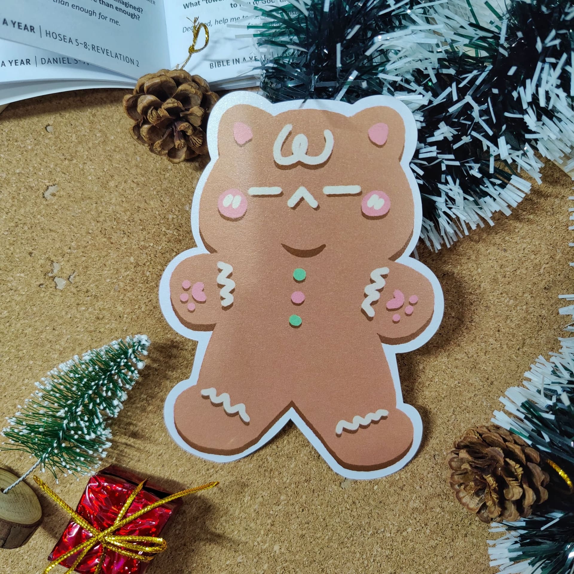 HUMBLEBEE Christmas Card - Ginger Breadcat - Image 3