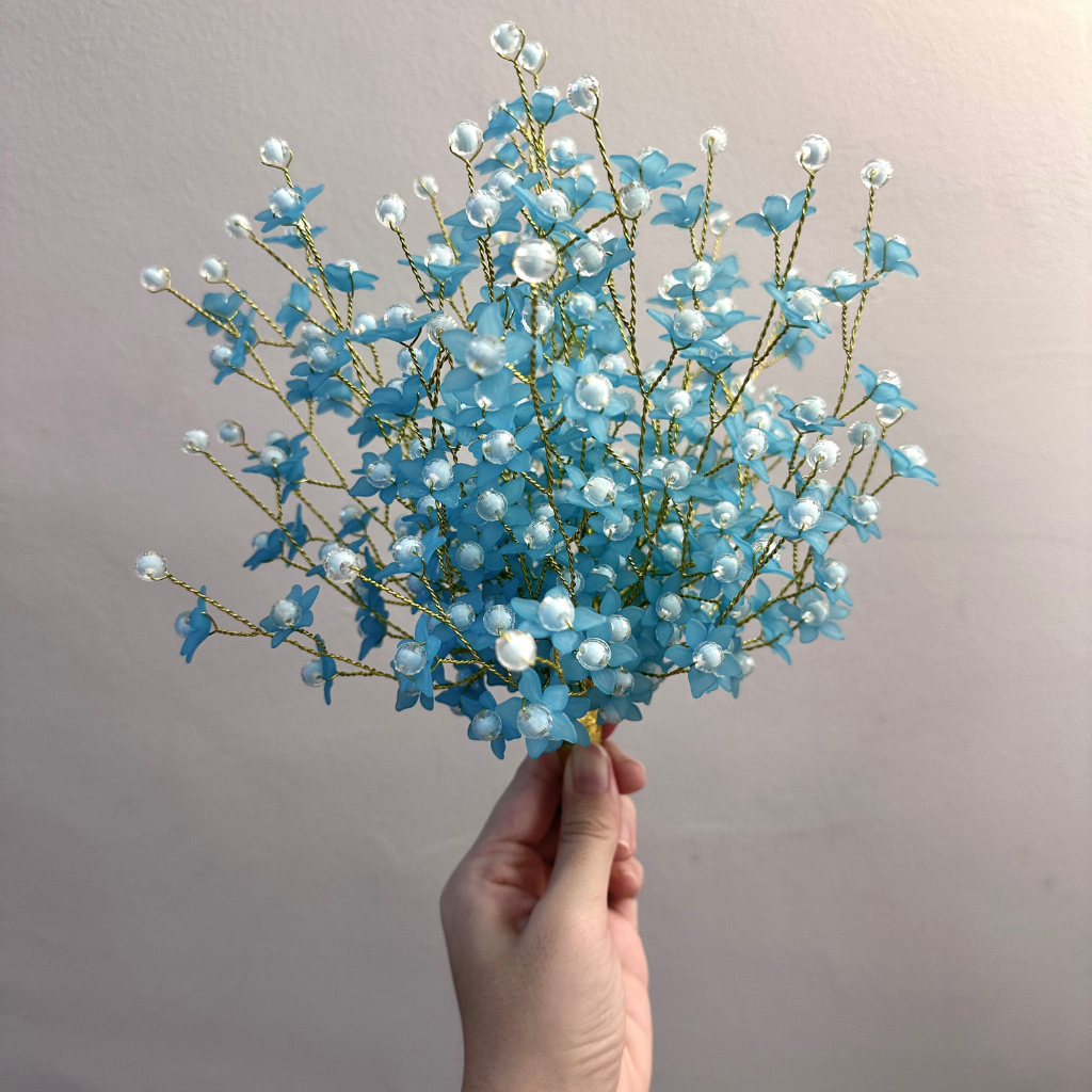 Acrylic Flower Bunch-BLUE BAUHINIA |亚克力手作花(蓝色紫荆花) - Image 3