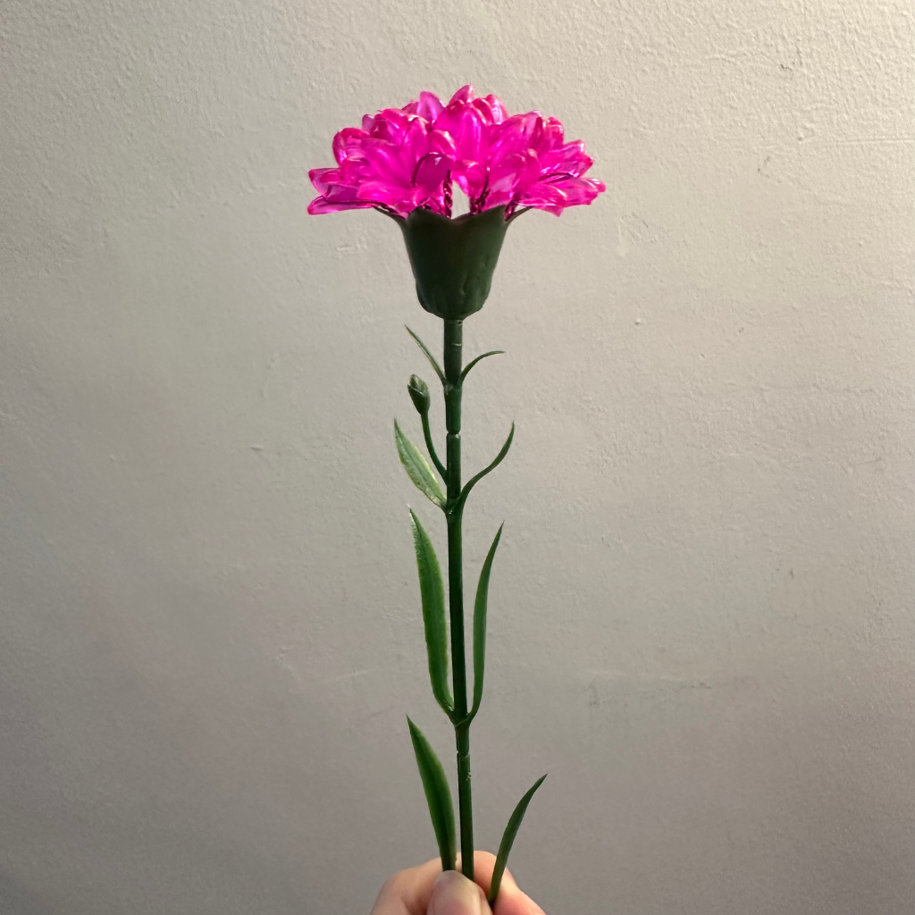 Acrylic Flower Stalk-MAGENTA PINK CARNATION|亚克力手作花(一支桃红色康乃馨) - Image 3
