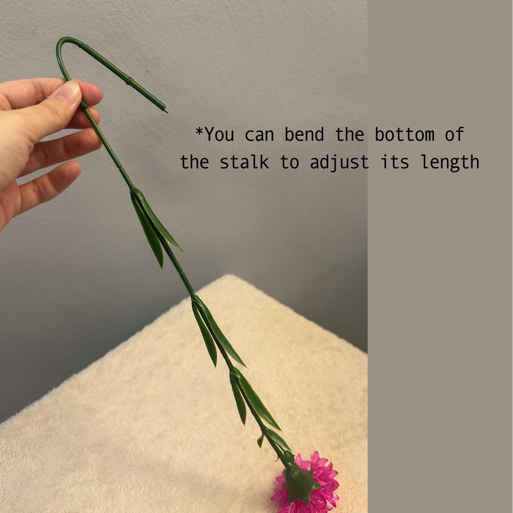 Acrylic Flower Stalk-MAGENTA PINK CARNATION|亚克力手作花(一支桃红色康乃馨) - Image 4
