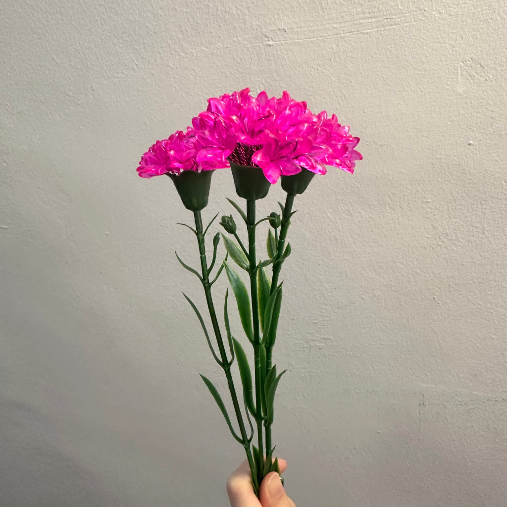 Acrylic Flower Stalk-MAGENTA PINK CARNATION|亚克力手作花(一支桃红色康乃馨) - Image 5