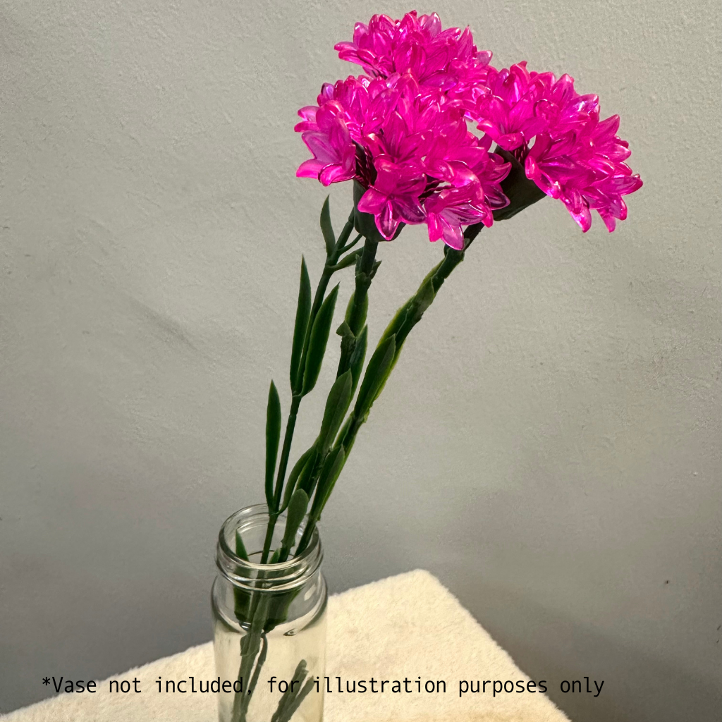 Acrylic Flower Stalk-MAGENTA PINK CARNATION|亚克力手作花(一支桃红色康乃馨) - Image 6
