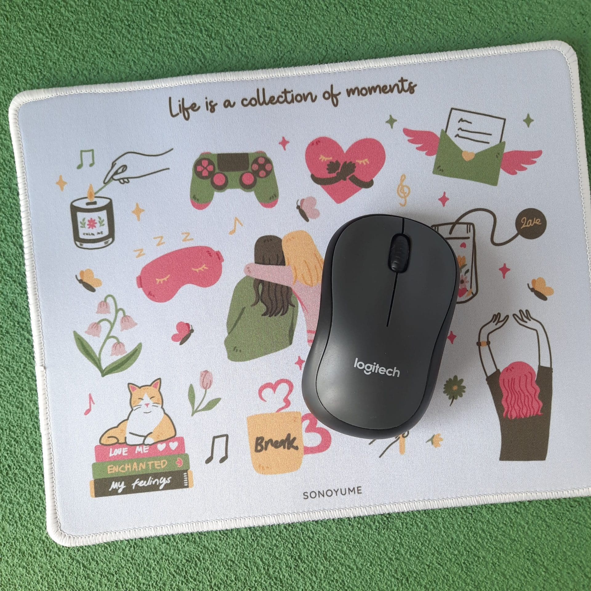 Self love illus mouse pad | Desk mat | Gaming pad | Non slip