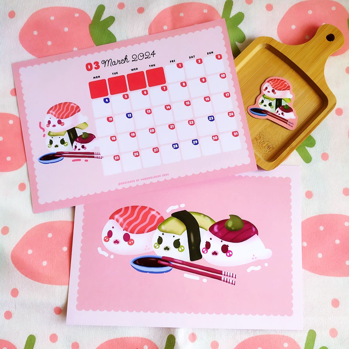 Harp Seal 2024 Calendar Card with Stand (Includes 12 Mini Stickers) - Image 4