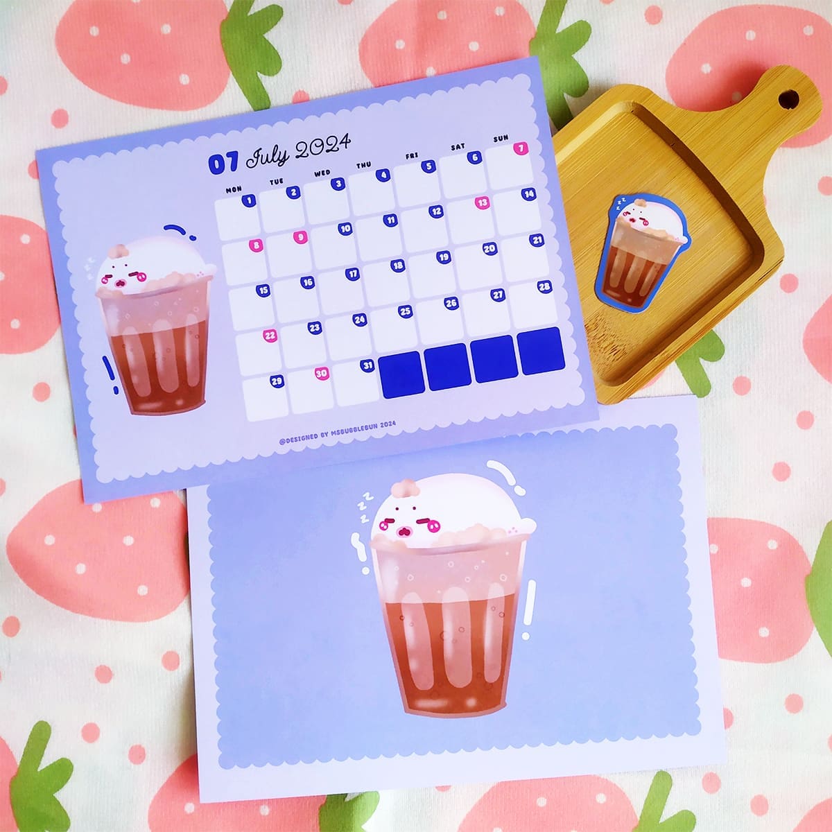 Harp Seal 2024 Calendar Card with Stand (Includes 12 Mini Stickers) - Image 6