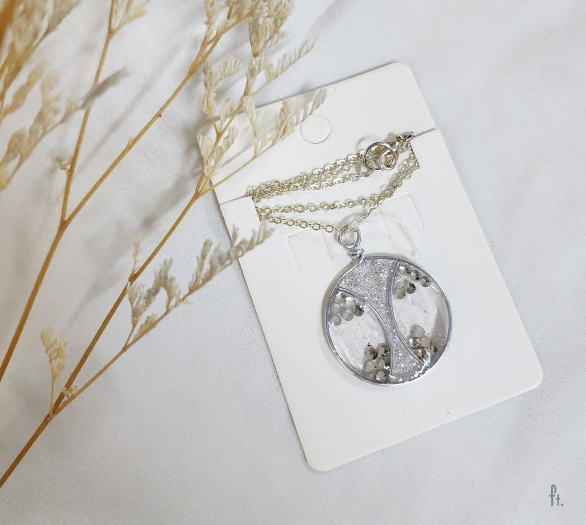 Li'Annette Snow Tree Resin Necklace