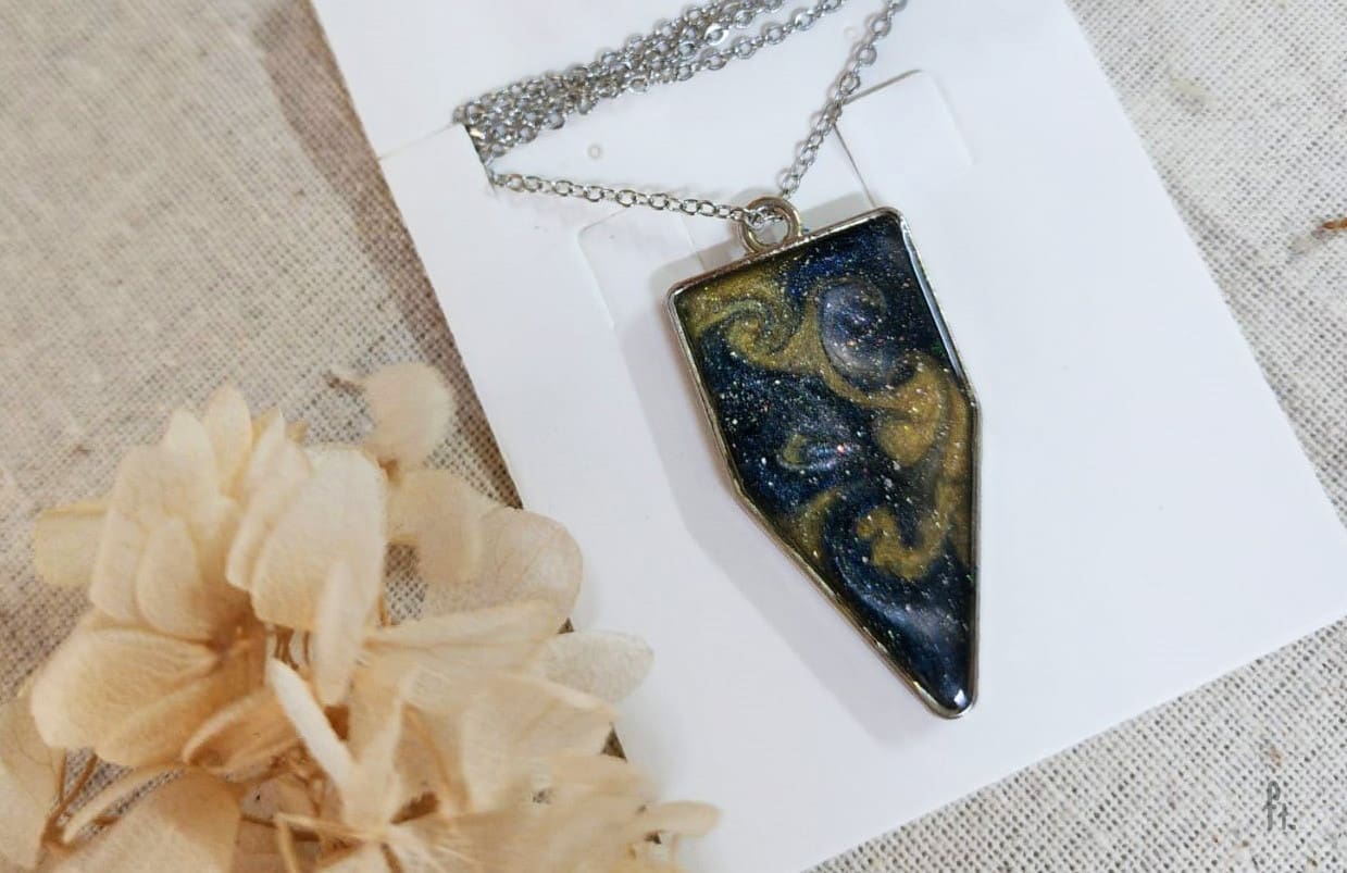 Li'Annette Starry Night Ombre Resin Necklace