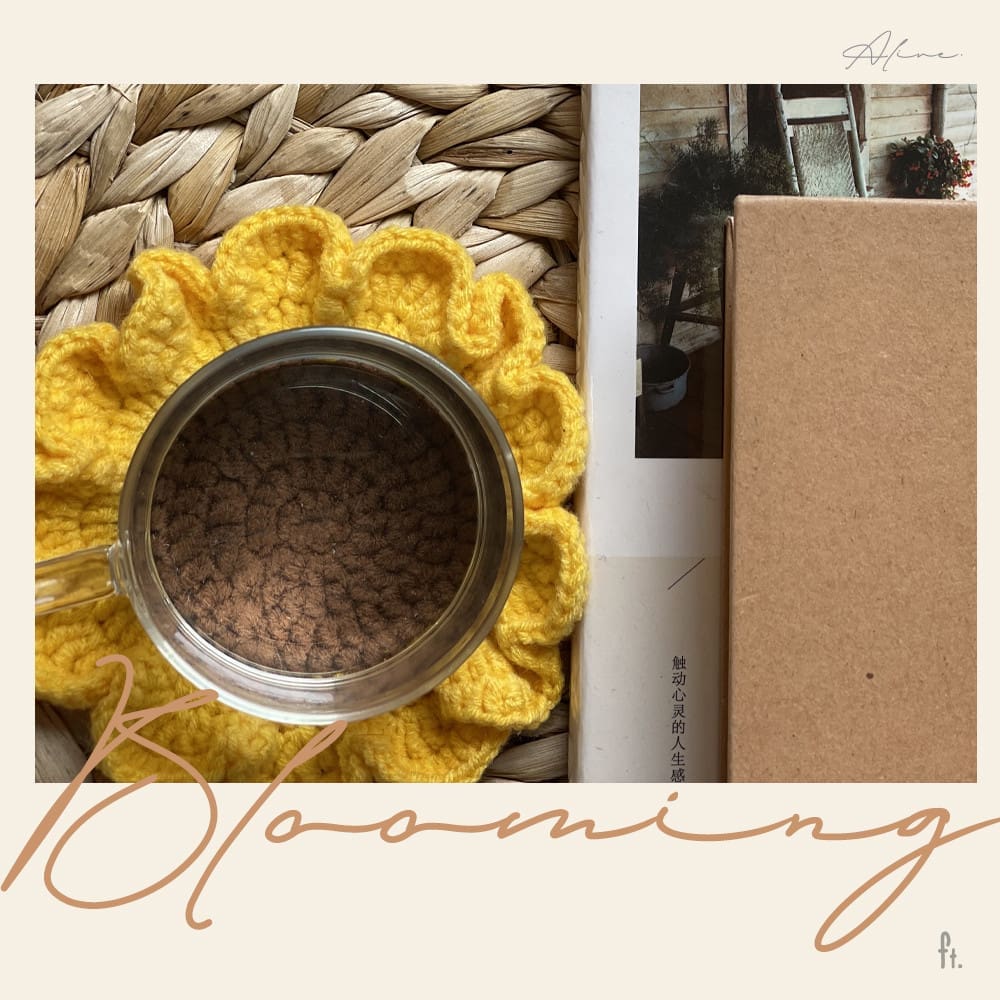 Sunflower Crochet Coaster - Image 3