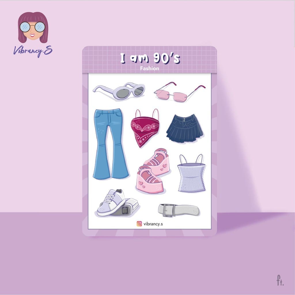 I am 90’s Sticker Sheet – Fashion
