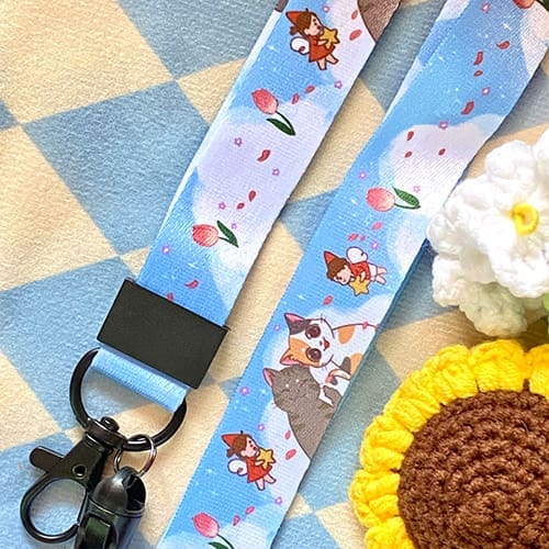 Lanyard & Wrist Lanyard - Tulip & Cats