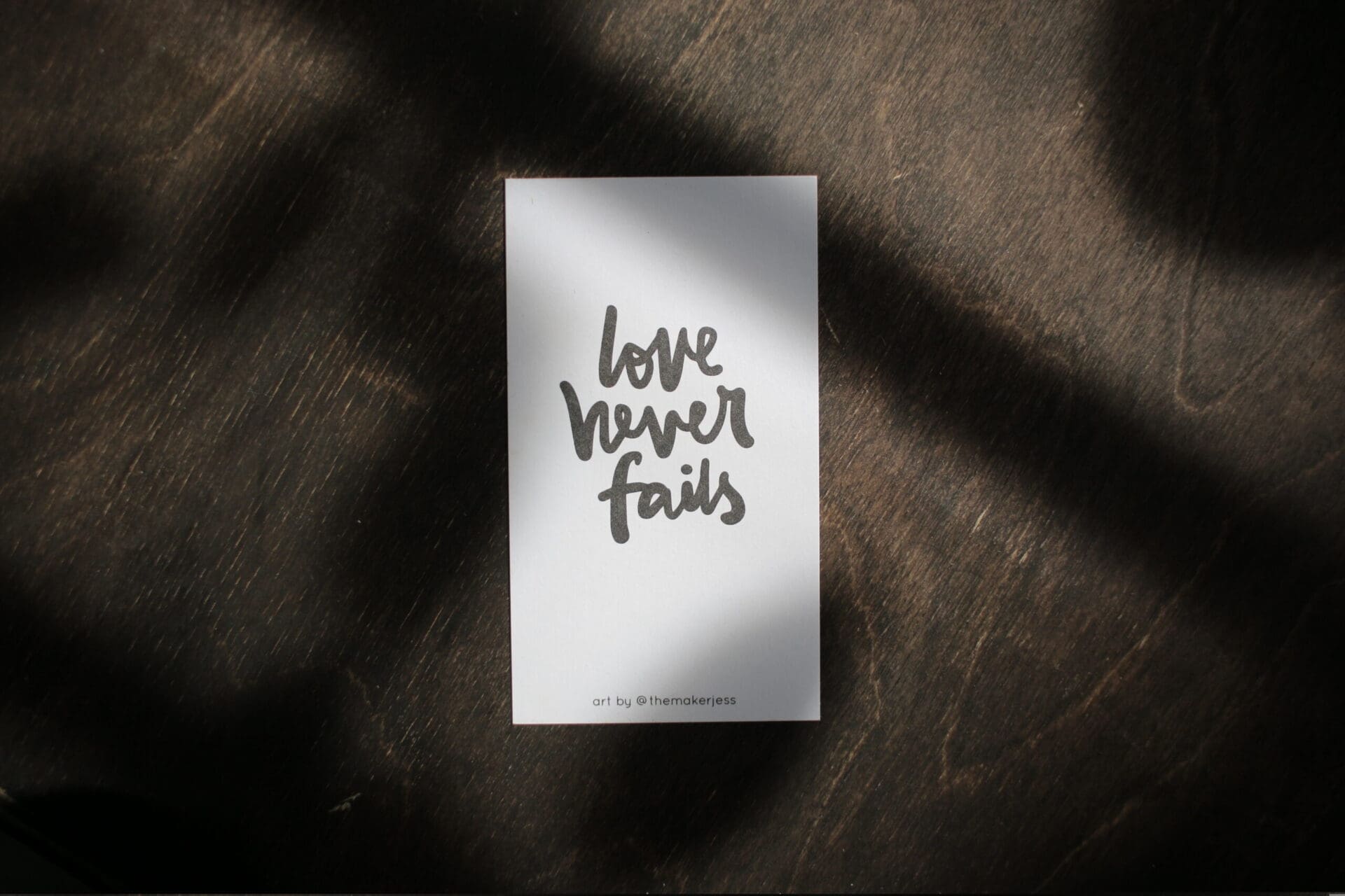 Love Never Fails | Mini Bookmark
