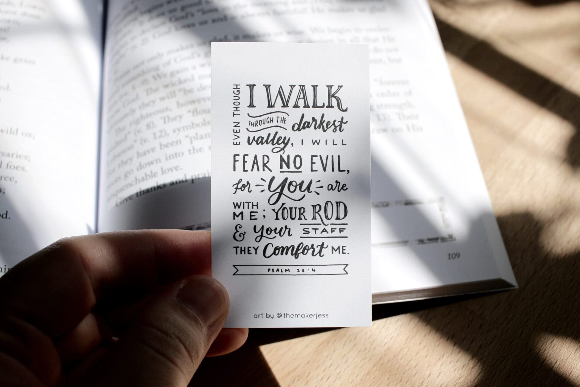 Psalm 23:4 | Mini Bookmark - Image 3