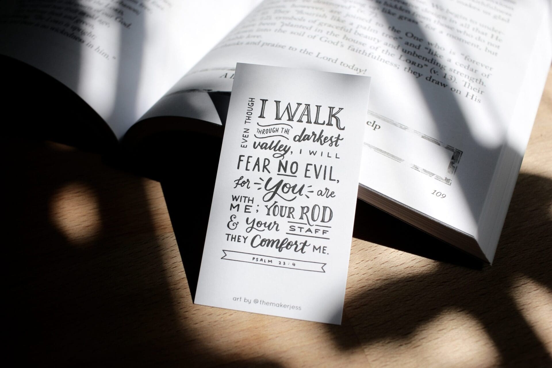 Psalm 23:4 | Mini Bookmark - Image 4