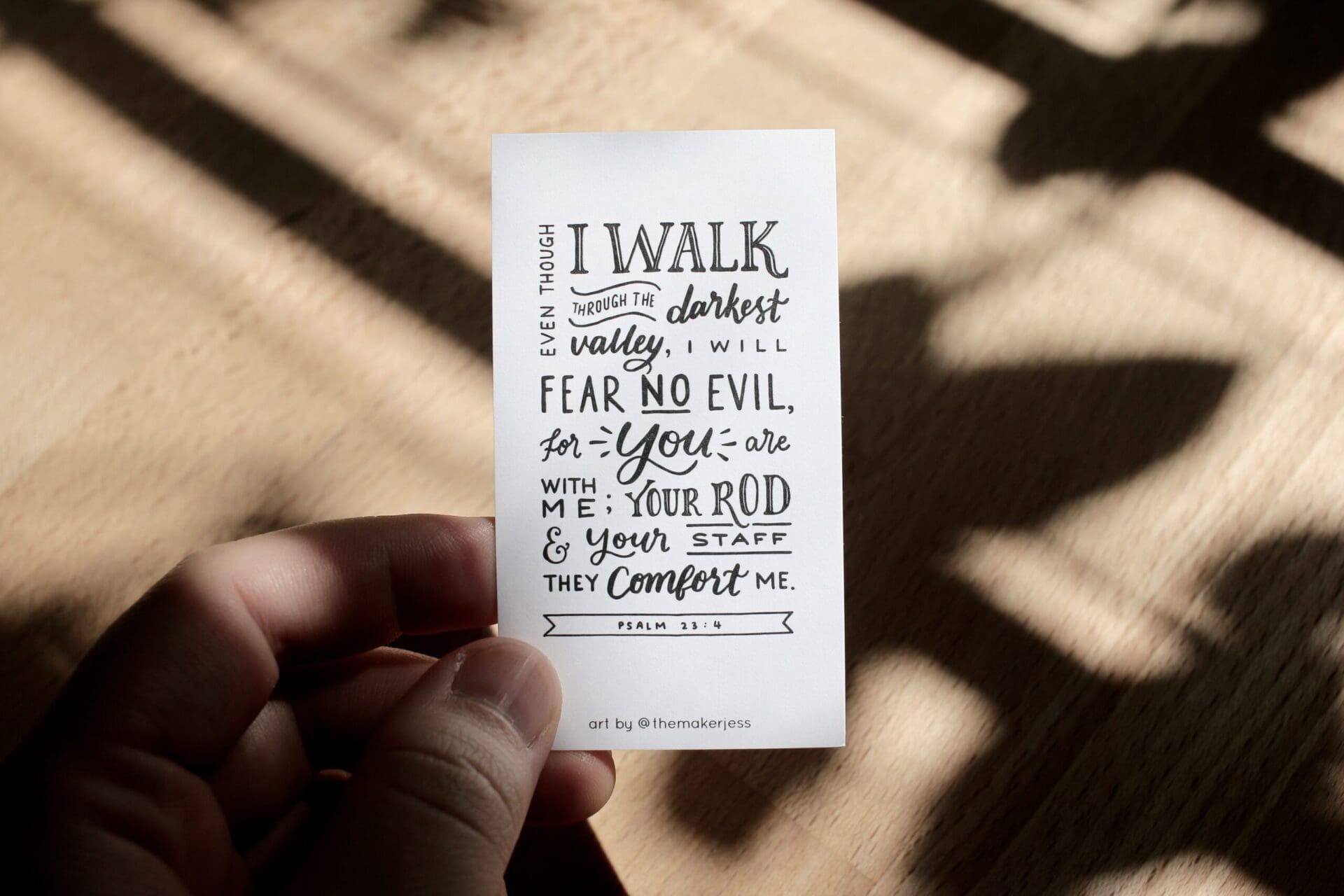 Psalm 23:4 | Mini Bookmark - Image 5