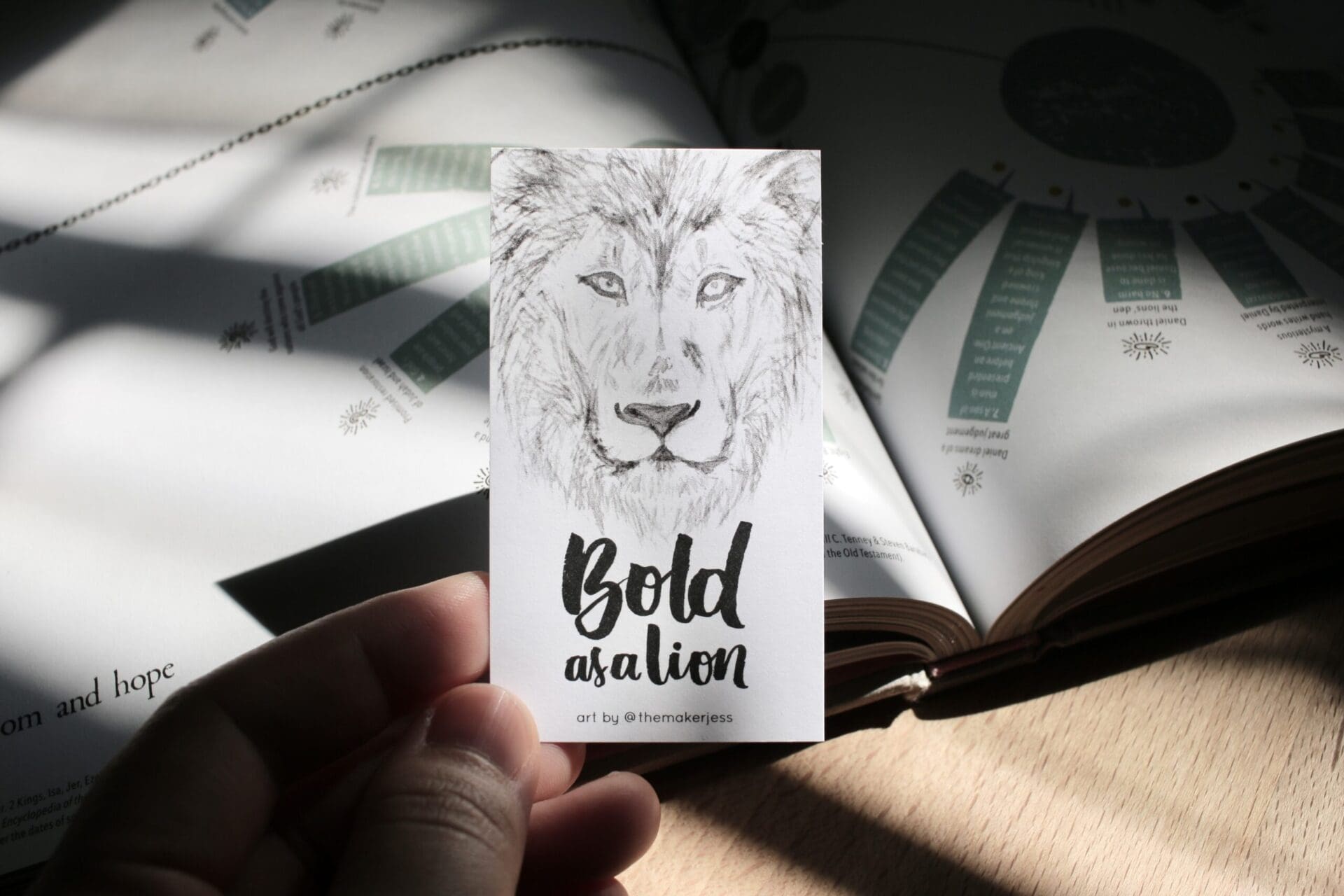 Bold As A Lion | Mini Bookmark
