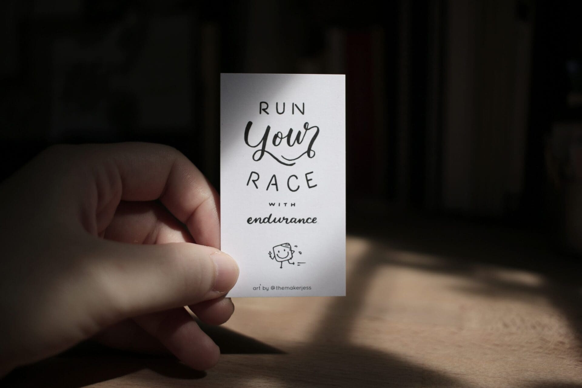 Run Your Race | Mini Bookmark