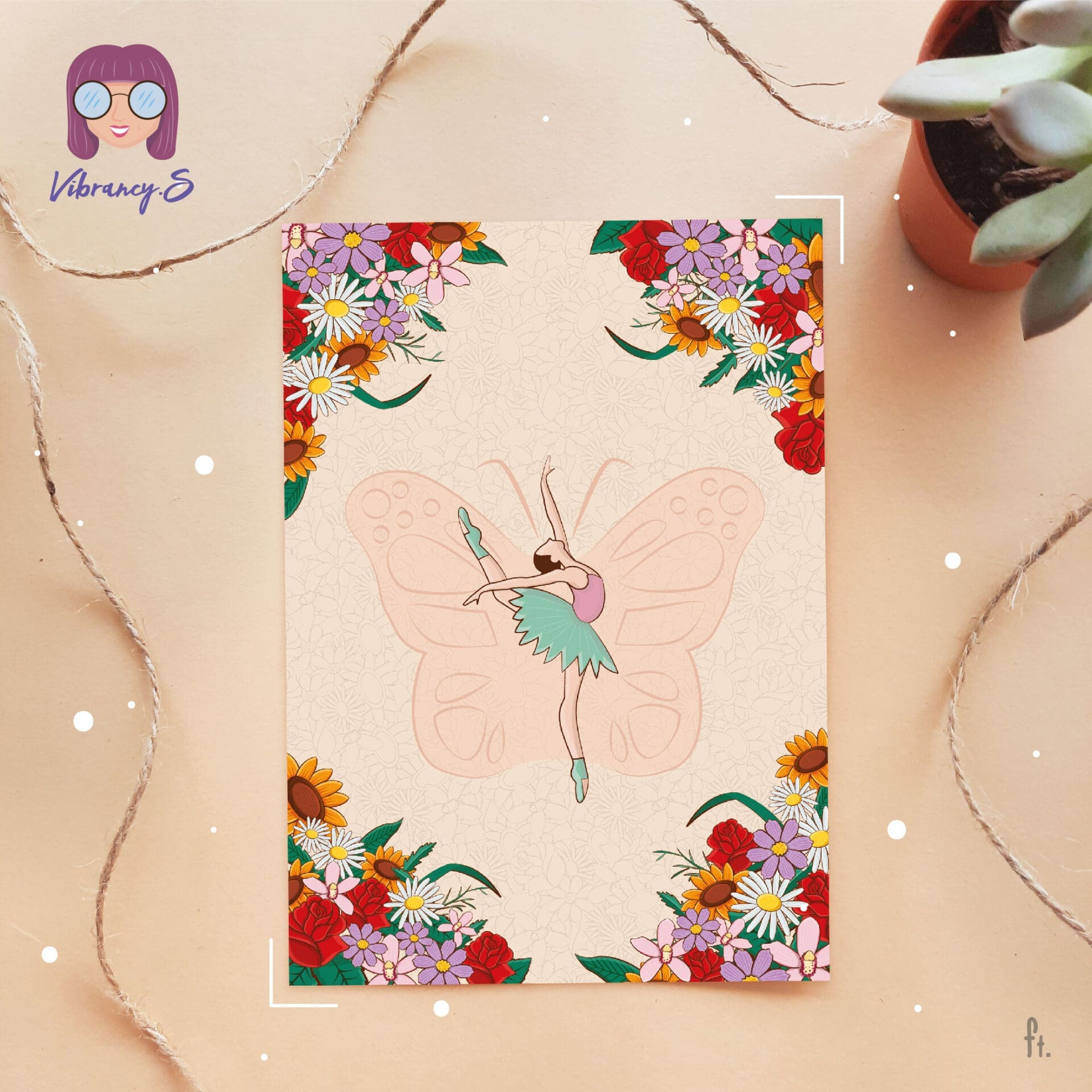Flower Fairy - Artprint / Postcard