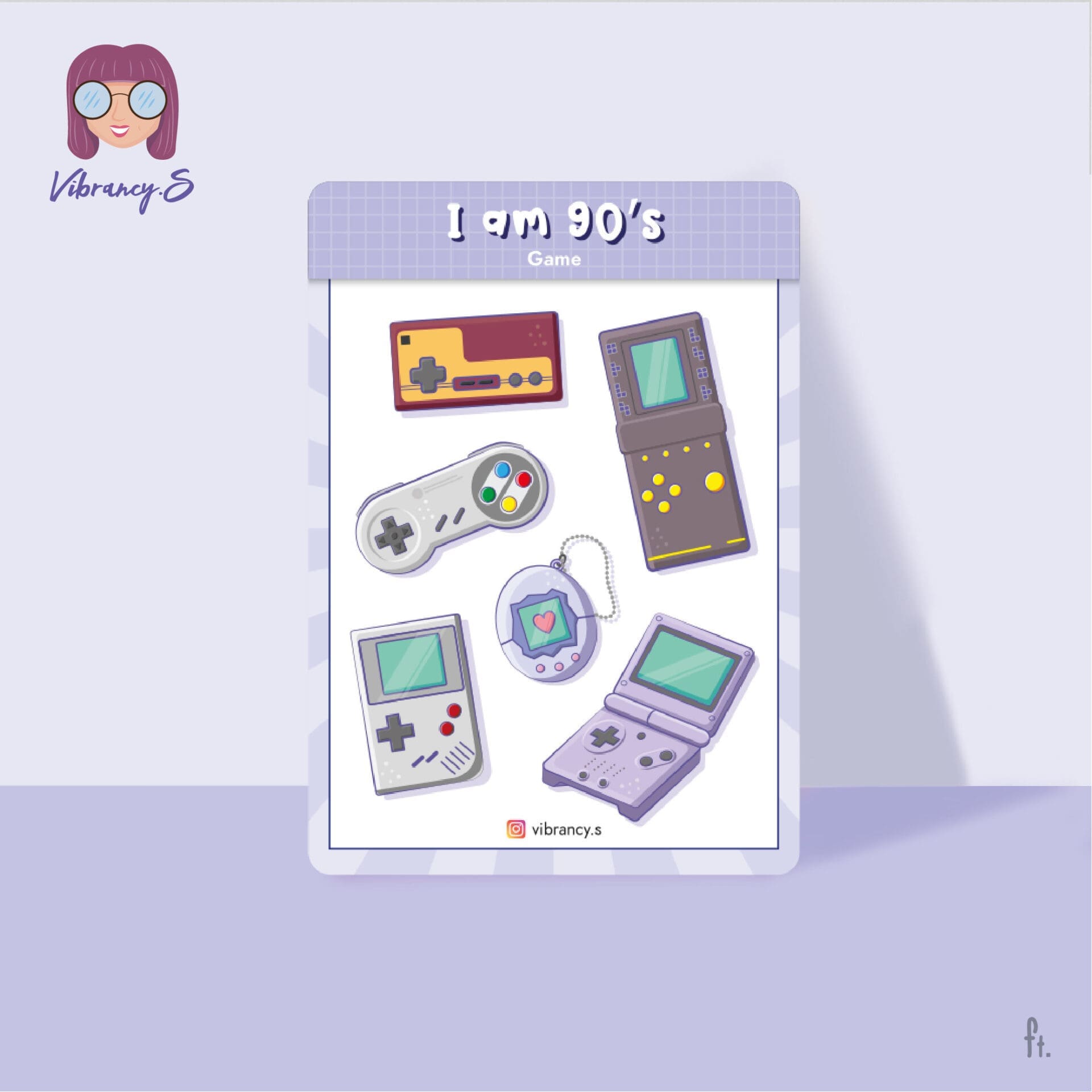 I am 90's Sticker Sheet - Game