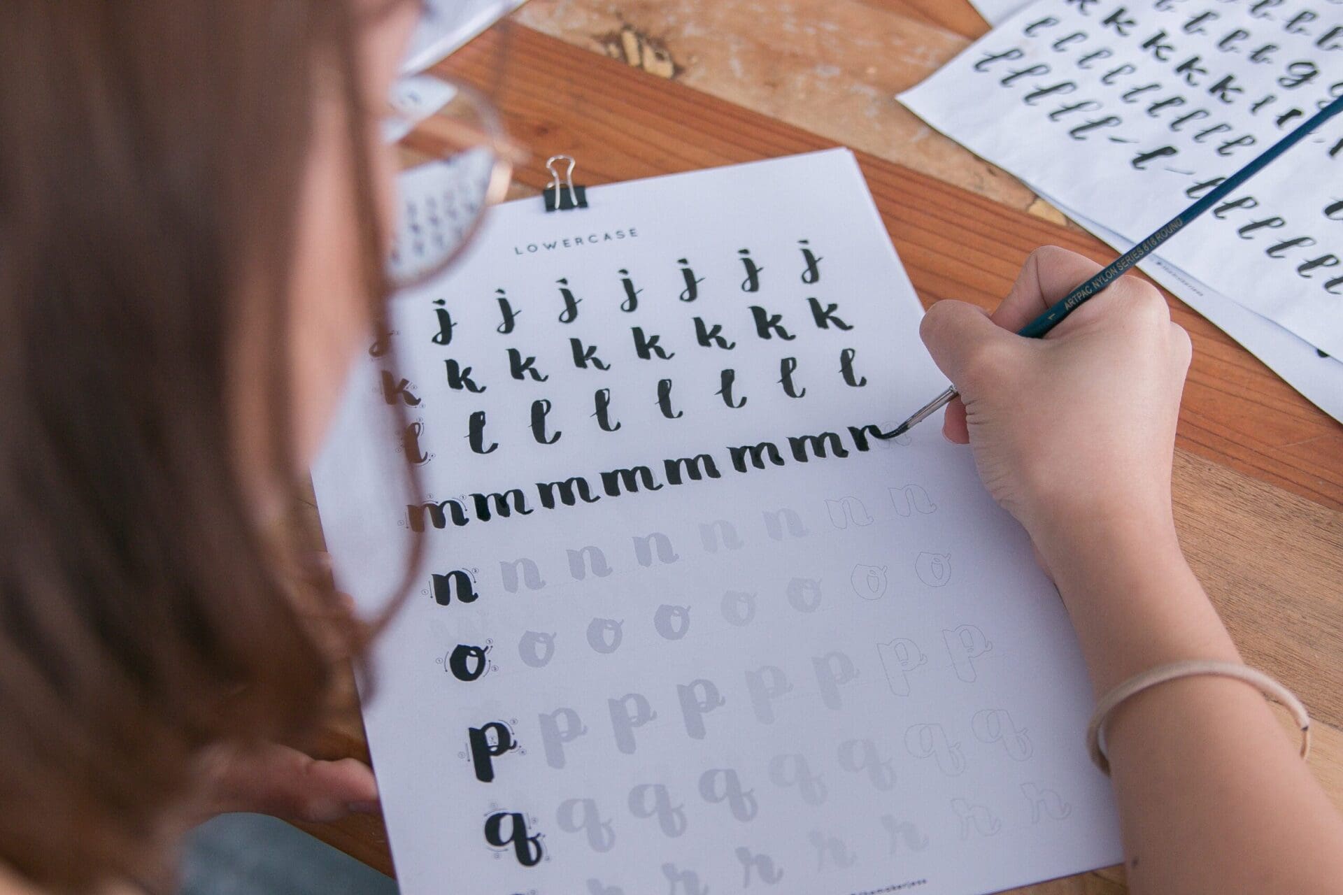 Brush Lettering Worksheets | A4 - Image 6