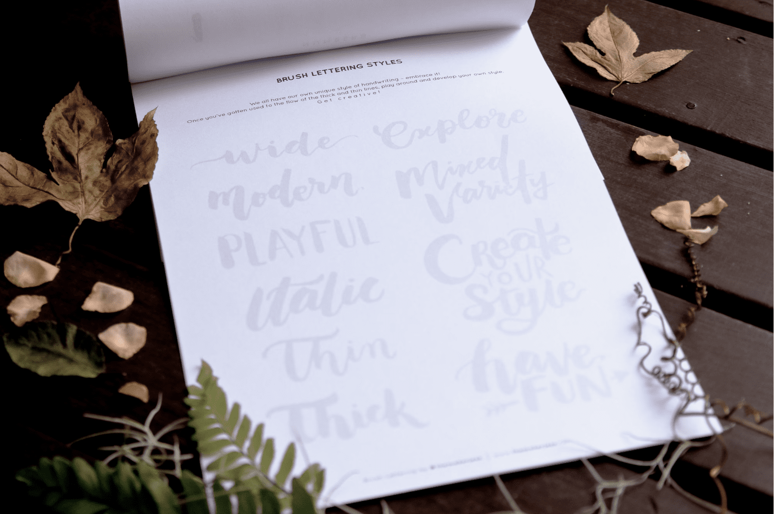 Brush Lettering Worksheets | A4 - Image 4