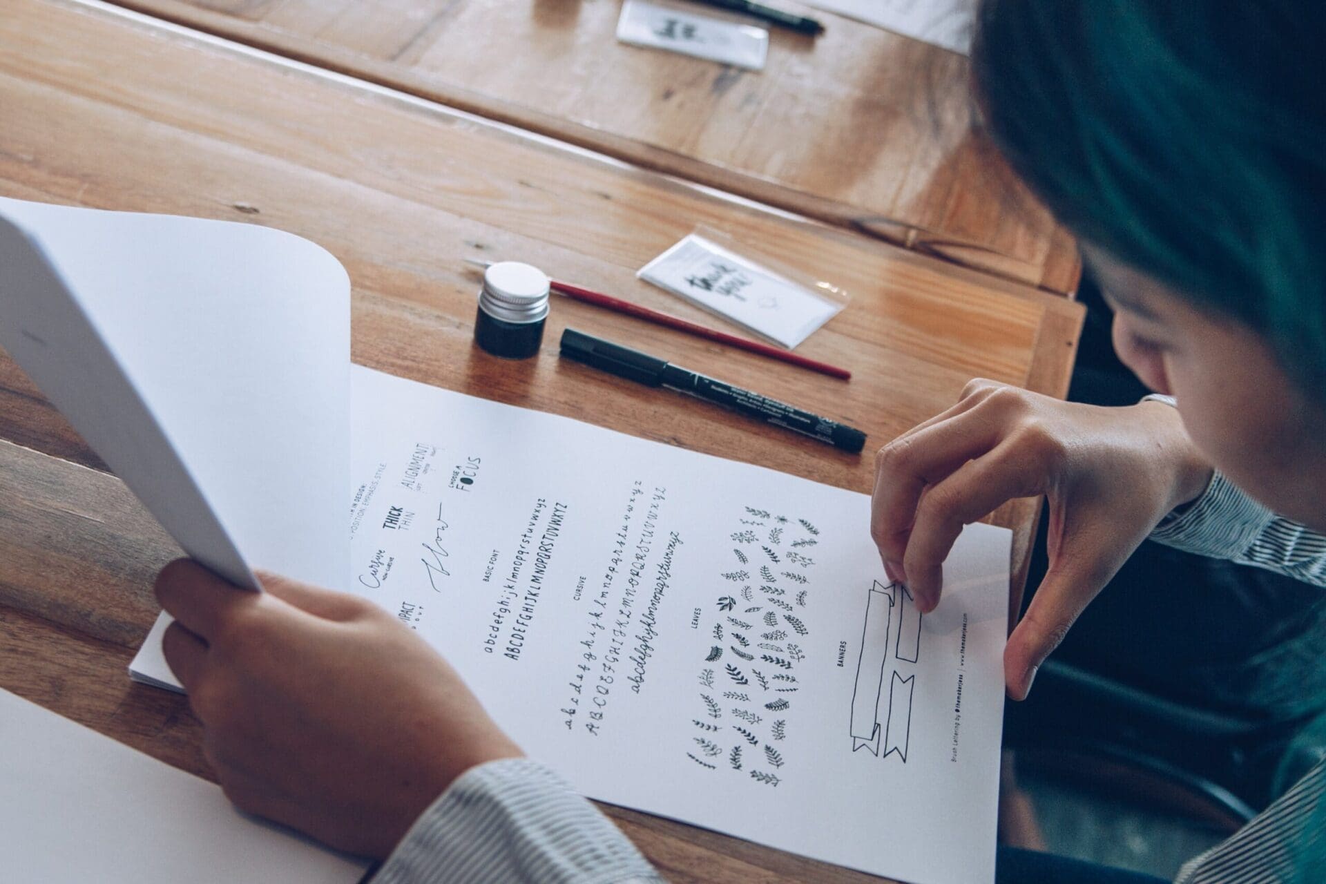 Brush Lettering Worksheets | A4 - Image 7