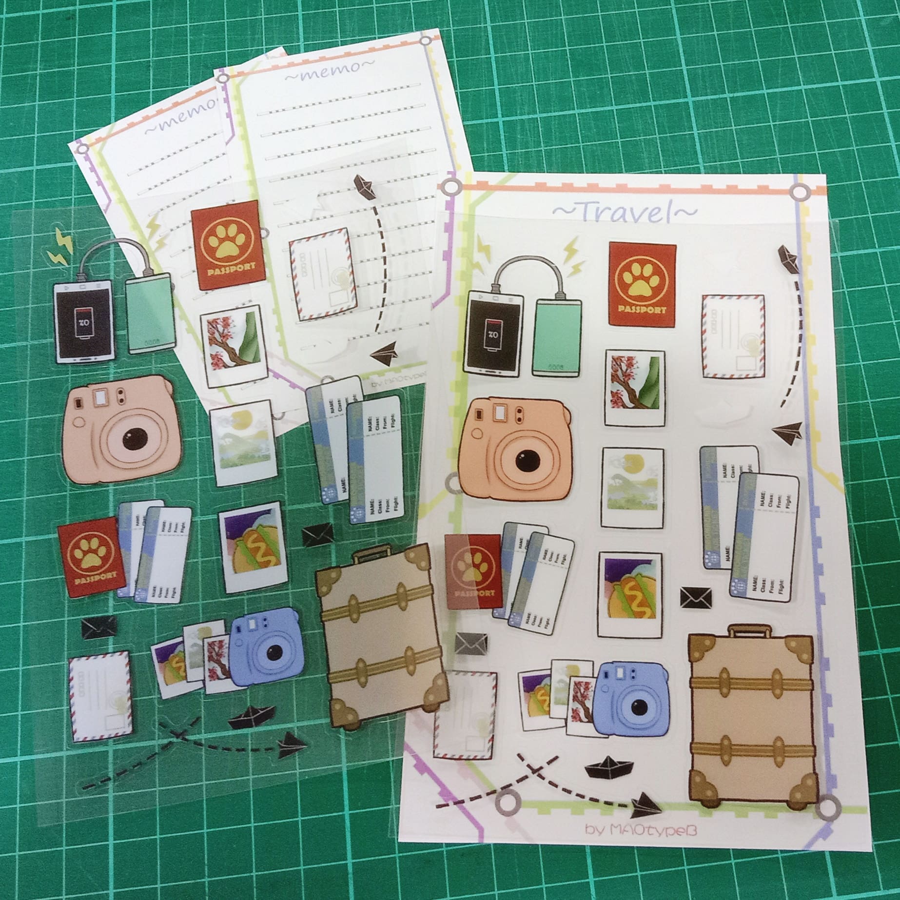 Travel - Transparent Sticker Sheet